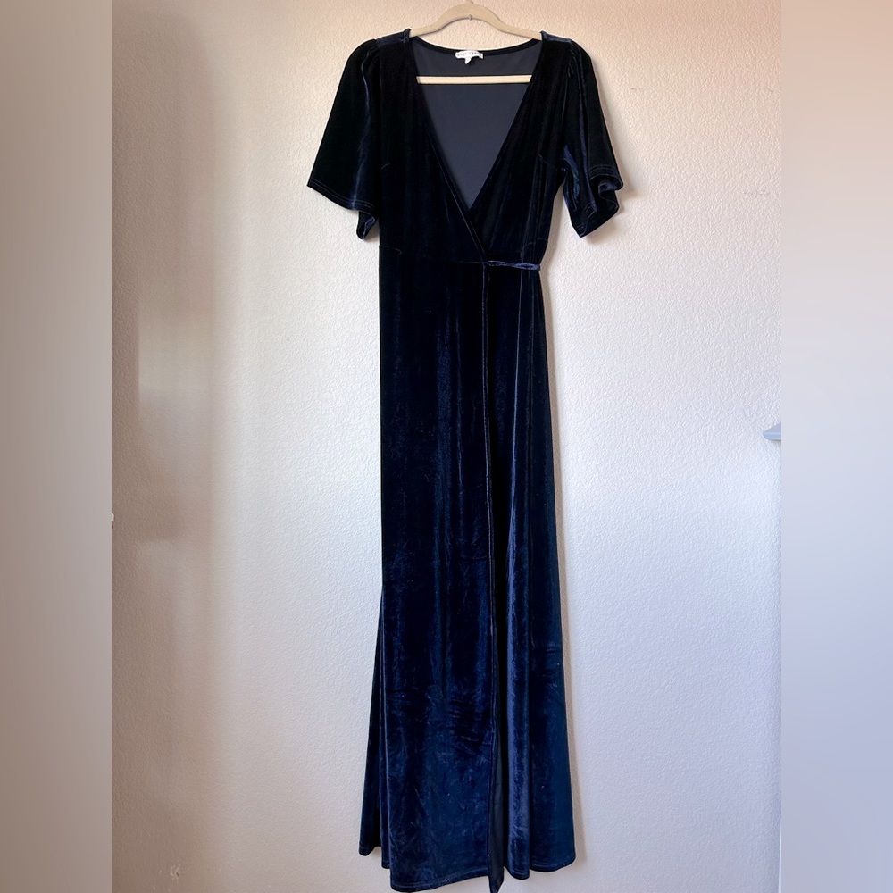 Baltic Born Meghan Velvet Wrap Maxi Dress